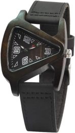 Watch with Leather Strap Quartz  Red Wooden Watches